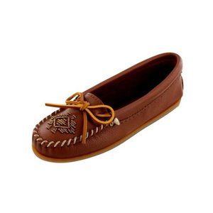 Minnetonka Women's Deerskin Beaded Moc Carmel